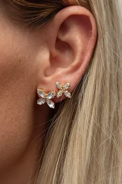 Crystal Mini Star Earrings Gold Crystal^CAROLINE SVEDBOM Online