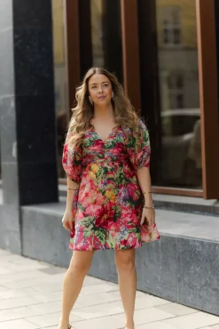 Cupro Mini Dress Pink Blossoms^BY TIMO Online