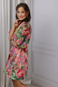 Cupro Mini Dress Pink Blossoms^BY TIMO Online