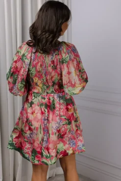 Cupro Mini Dress Pink Blossoms^BY TIMO Online