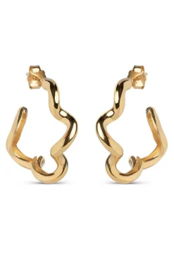 Curly Hoop Gold^ENAMEL COPENHAGEN Fashion