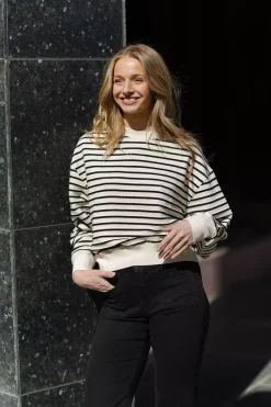 Dean Sweatshirt Black Stripe French Terry^ANINE BING Discount