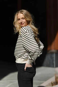 Dean Sweatshirt Black Stripe French Terry^ANINE BING Discount