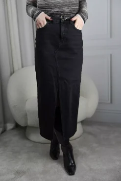 Denim Long Skirt Black^HOLZWEILER Fashion