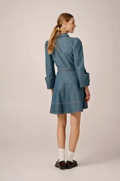 Denim Mini Dress French Blue^BY TIMO Fashion