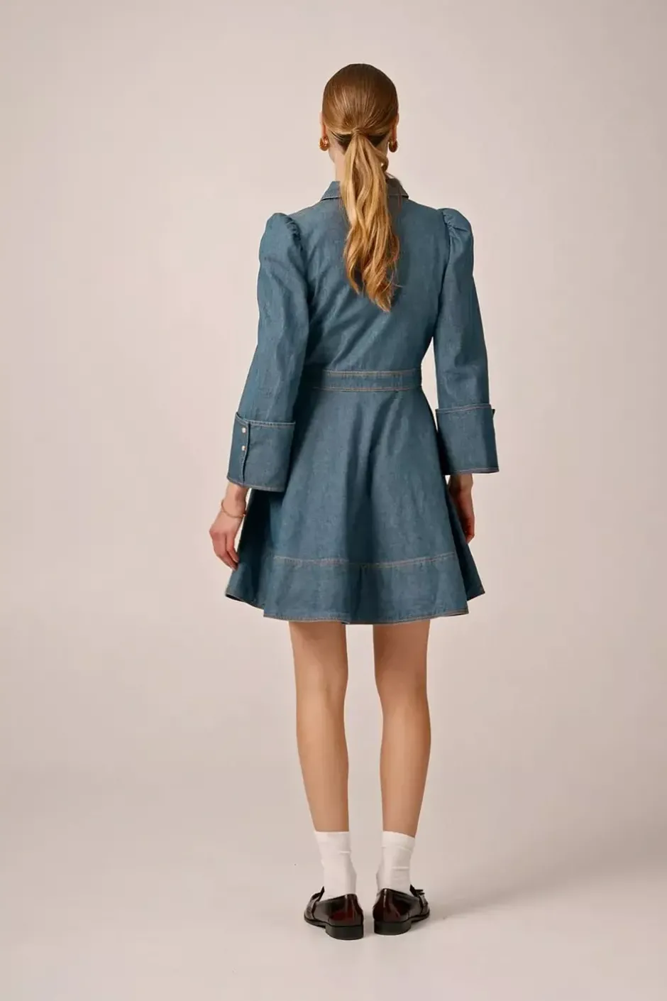 Denim Mini Dress French Blue^BY TIMO Fashion