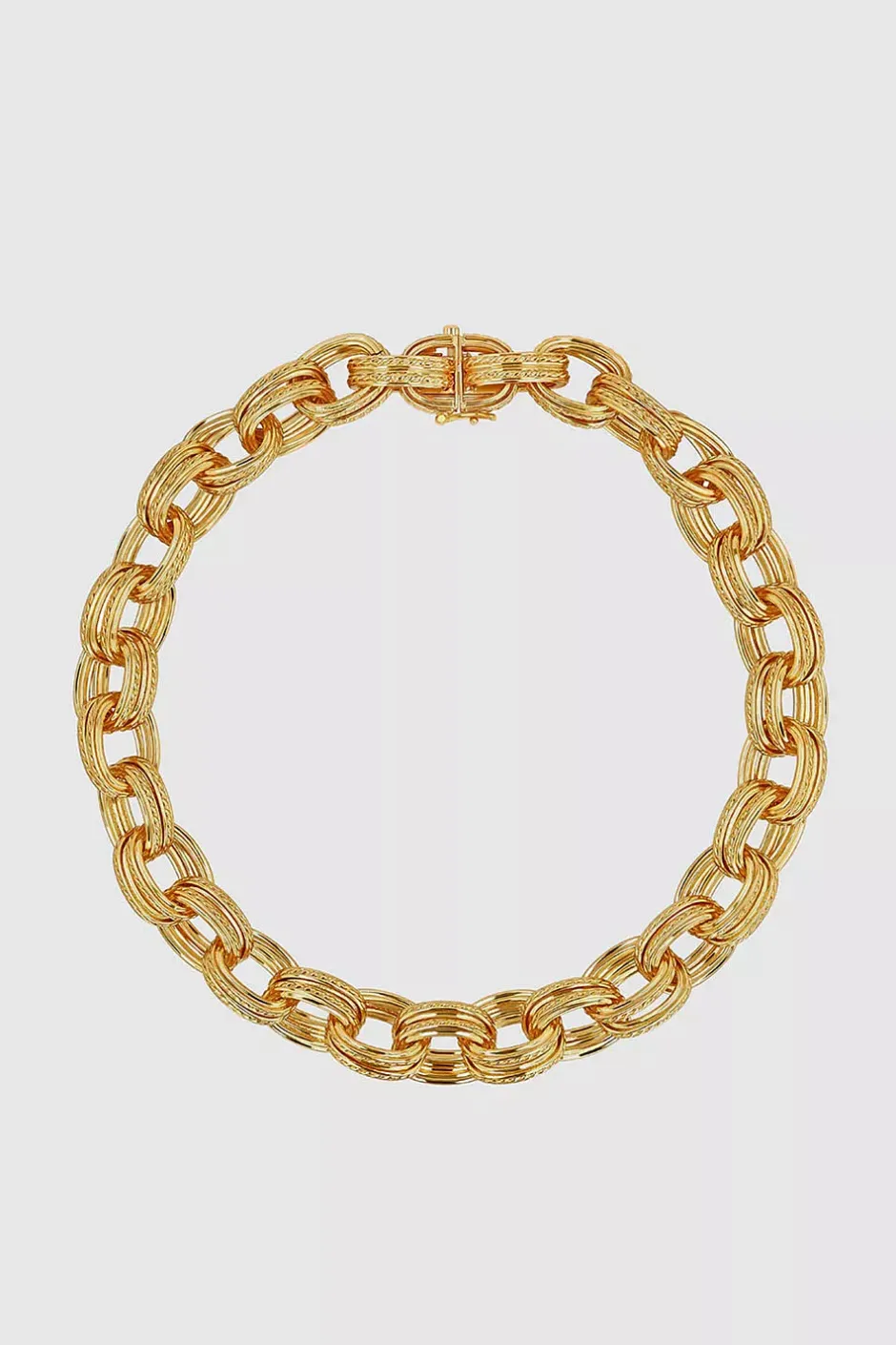 Double Link Chain Necklace Gold^ANINE BING New