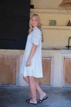 Dream Dress White With Black Dots^HIIL STUDIO Sale