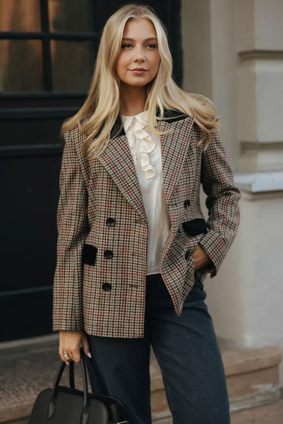 Dune Pepita Blazer Brown^PIA TJELTA Discount