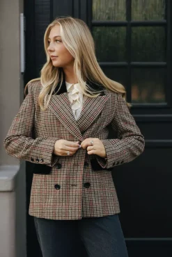 Dune Pepita Blazer Brown^PIA TJELTA Discount