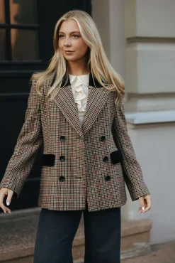 Dune Pepita Blazer Brown^PIA TJELTA Discount