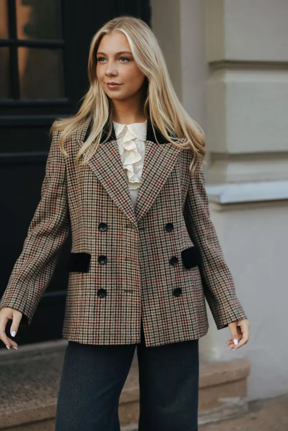 Dune Pepita Blazer Brown^PIA TJELTA Discount
