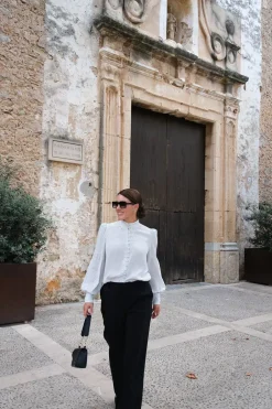 Elfie Blouse White With Black Dots^HIIL STUDIO Fashion