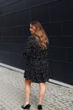 Elisabeth Dress Black White Flowers^CARMA COLLECTION Best