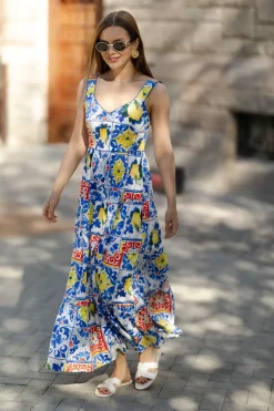 Elly Dress Sicilian Majolica^ANDIATA Outlet