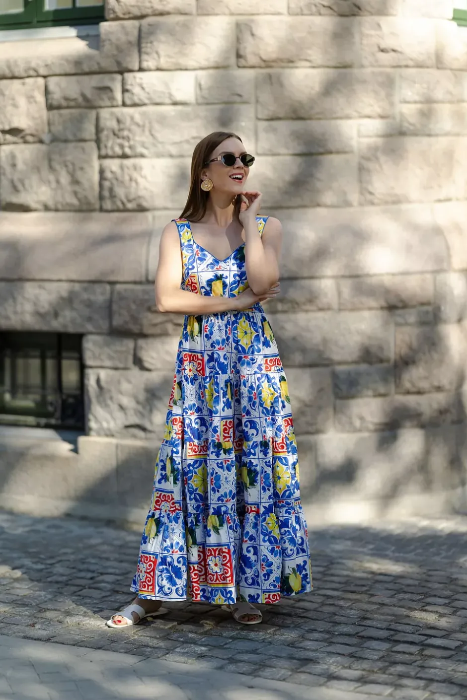 Elly Dress Sicilian Majolica^ANDIATA Outlet