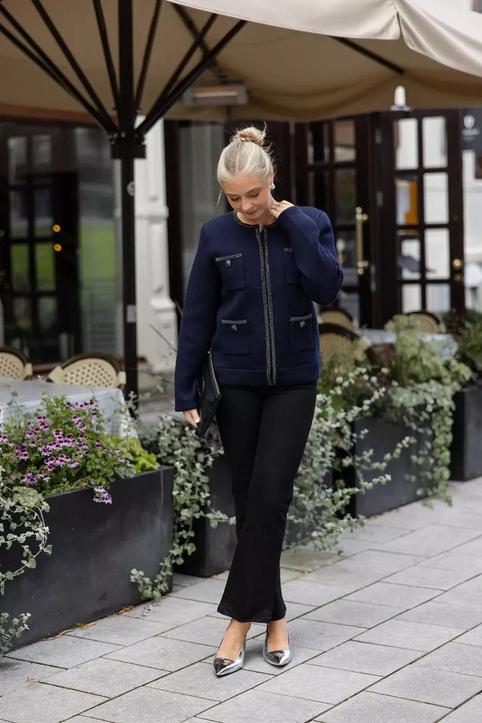 Embellished Knit Cardigan Navy^CARMA Sale