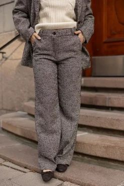 Emi Herringbone Trouser Brown Mix^CARMA Best
