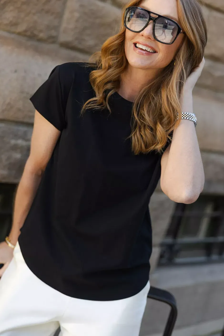 Emilie Base Tee Black^CARMA COLLECTION Fashion