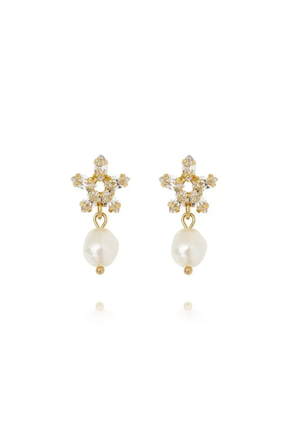Emmy Earrings Gold Pearl/Crystal^CAROLINE SVEDBOM Clearance