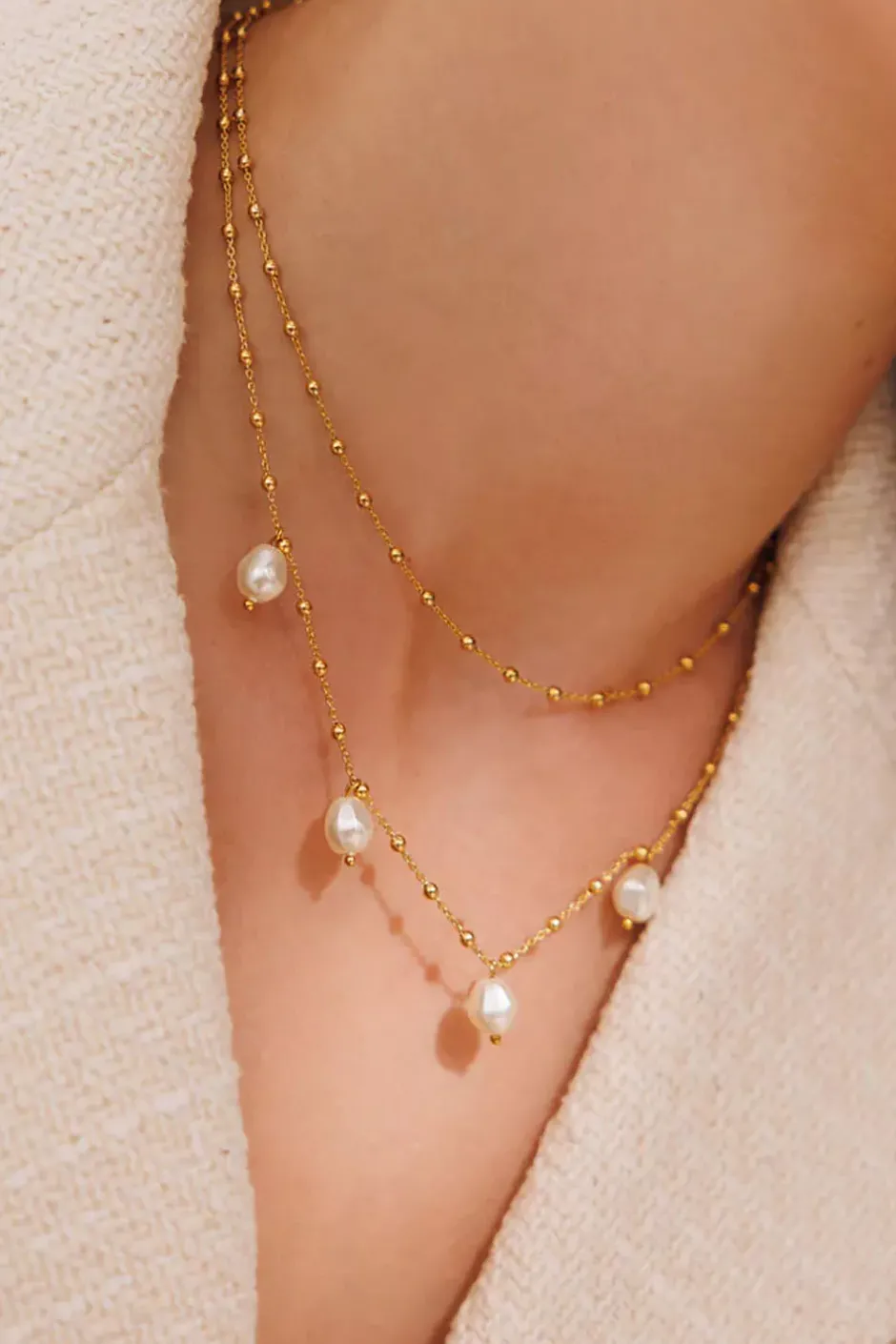 Emmy Pearl Necklace Gold^CAROLINE SVEDBOM Clearance