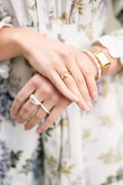 Enamel And White CZ Statement Ring^MISSOMA Discount