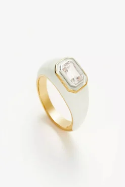 Enamel And White CZ Statement Ring^MISSOMA Discount