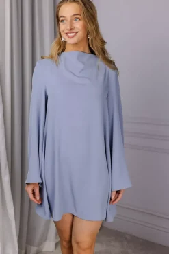 Erin Crepe Dress Pale Blue^ARNIE SAYS Online