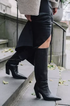 Escape From The West Tall Boot Black Croc^ANNY NORD Online