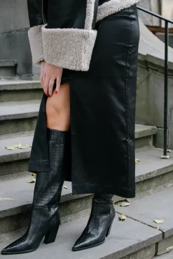 Escape From The West Tall Boot Black Croc^ANNY NORD Online