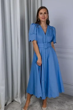 Euphoria Long Dress Vista Blue^SCARLETT POPPIES Sale