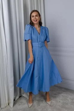 Euphoria Long Dress Vista Blue^SCARLETT POPPIES Sale