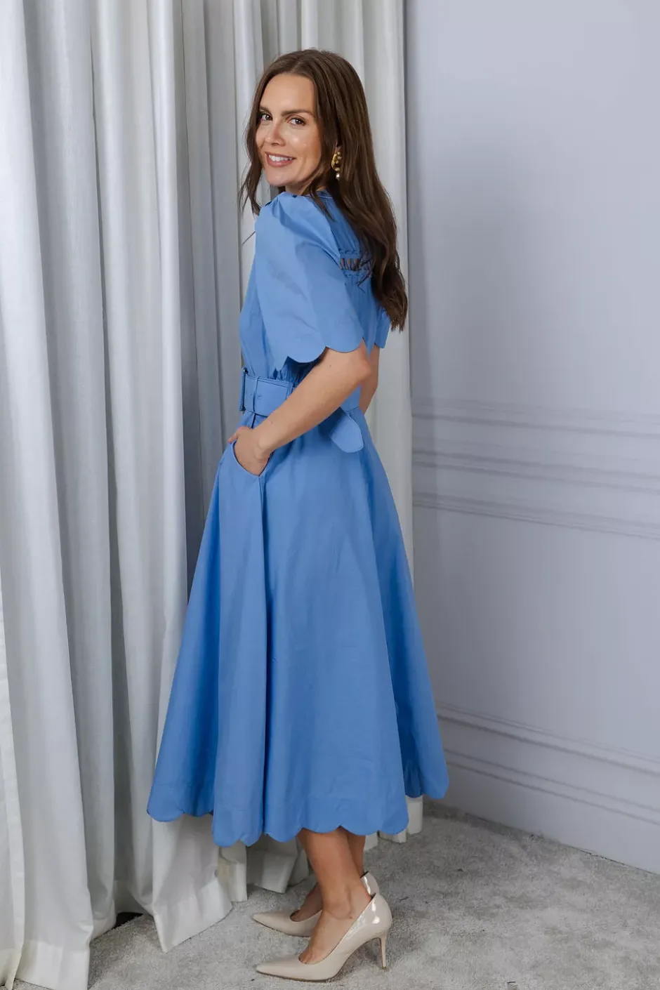 Euphoria Long Dress Vista Blue^SCARLETT POPPIES Sale