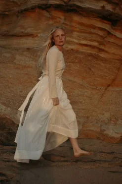 Extraordinary Long Sequin Skirt Offwhite^CONFETTIBIRD Discount