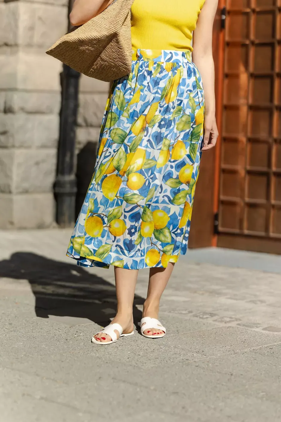 Fiia 85 V Skirt Lemon Majolica^ANDIATA Hot