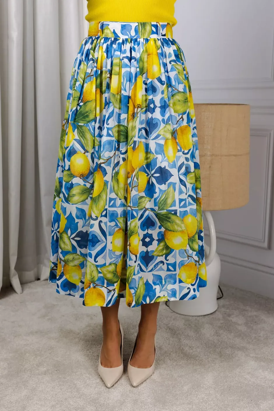 Fiia 85 V Skirt Lemon Majolica^ANDIATA Hot