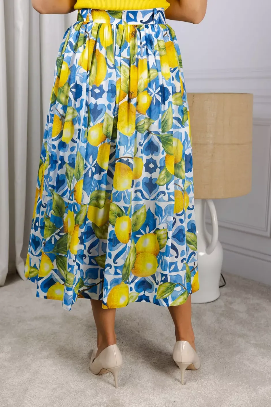 Fiia 85 V Skirt Lemon Majolica^ANDIATA Hot