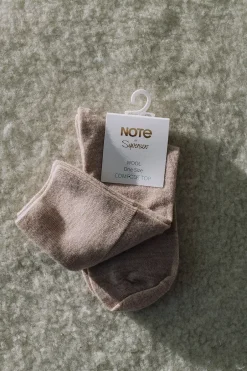 Fine Wool Comfort Top Socks Sand^NOTE BY SYVERSEN Sale