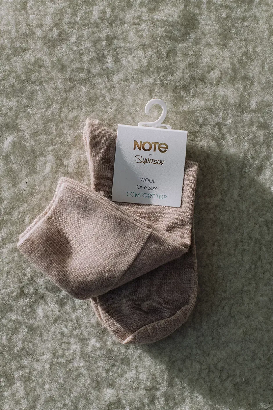 Fine Wool Comfort Top Socks Sand^NOTE BY SYVERSEN Sale