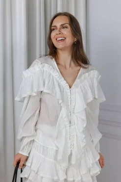 Frill Blouse Offwhite^CONFETTIBIRD Fashion
