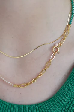 Gabriella Necklace Green, Peach and Pearl^ENAMEL COPENHAGEN Discount