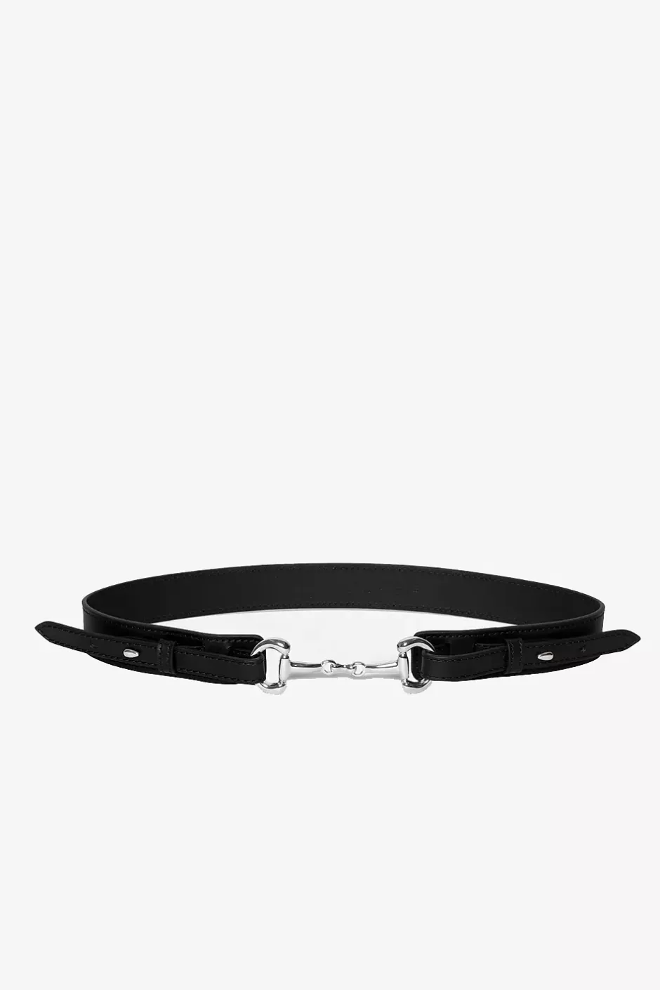 Gadia Leather Belt Black Silver Details^ANDIATA Outlet