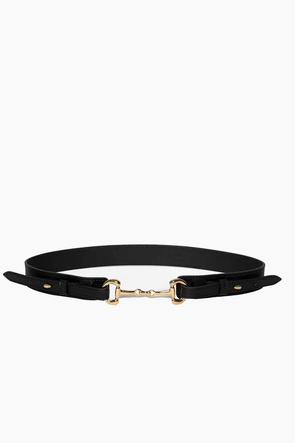 Gadia Leather Belt Black Golden Details^ANDIATA Clearance