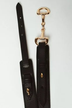 Gadia Leather Belt Black Golden Details^ANDIATA Clearance