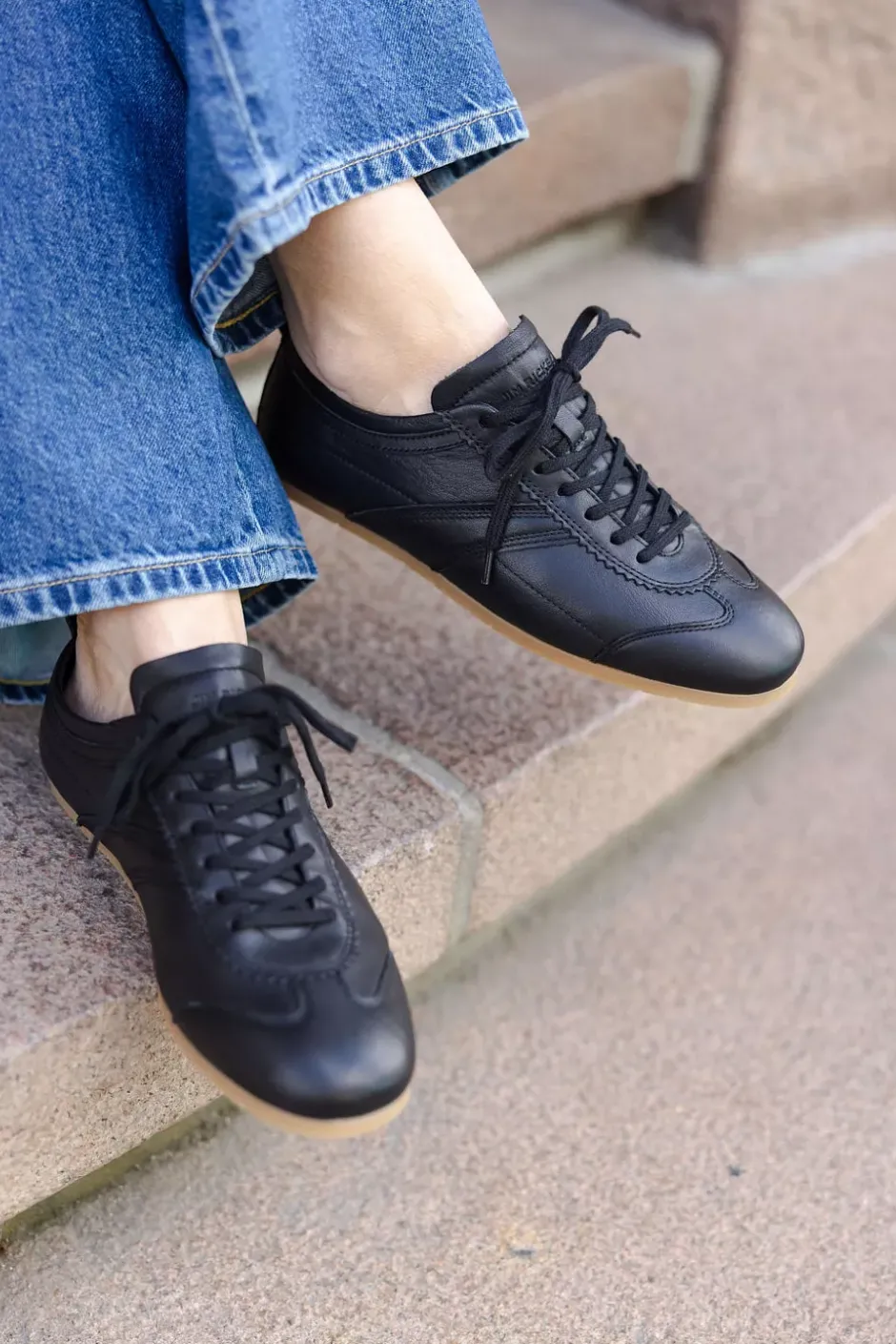 Ghost Leather Sneakers Black^JIM RICKEY Sale