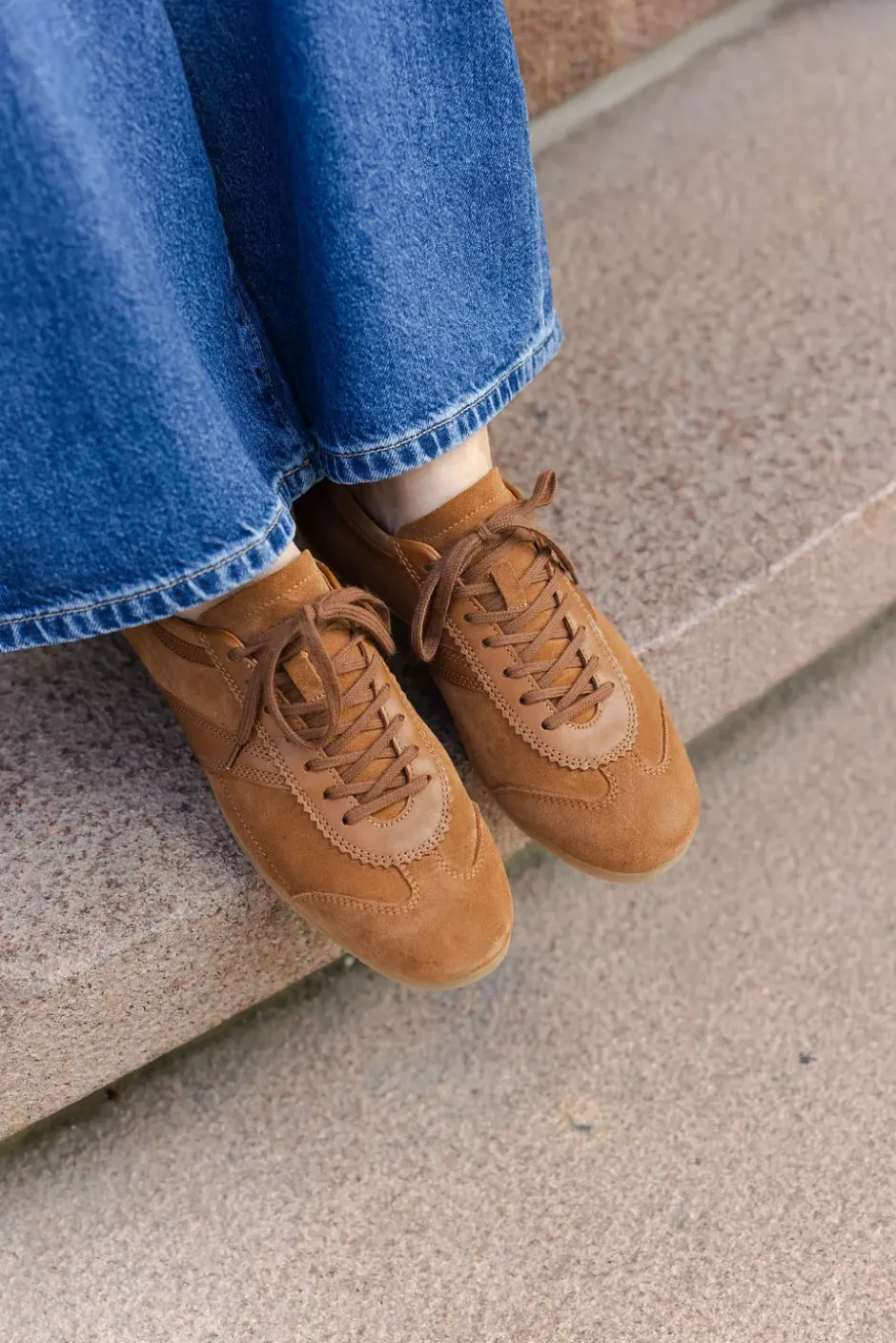 Ghost Suede/Leather Sneakers Cognac^JIM RICKEY Best
