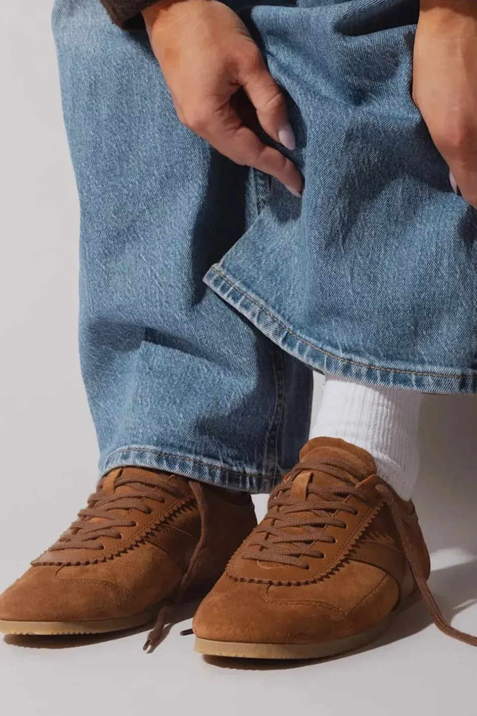 Ghost Suede/Leather Sneakers Cognac^JIM RICKEY Best