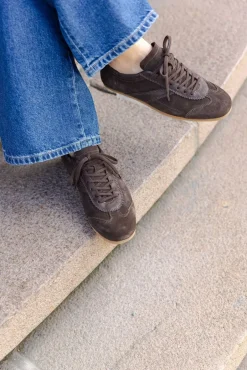 Ghost Suede/Leather Sneakers Truffle^JIM RICKEY Discount