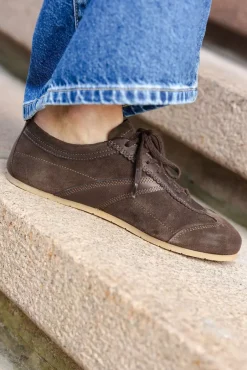 Ghost Suede/Leather Sneakers Truffle^JIM RICKEY Discount