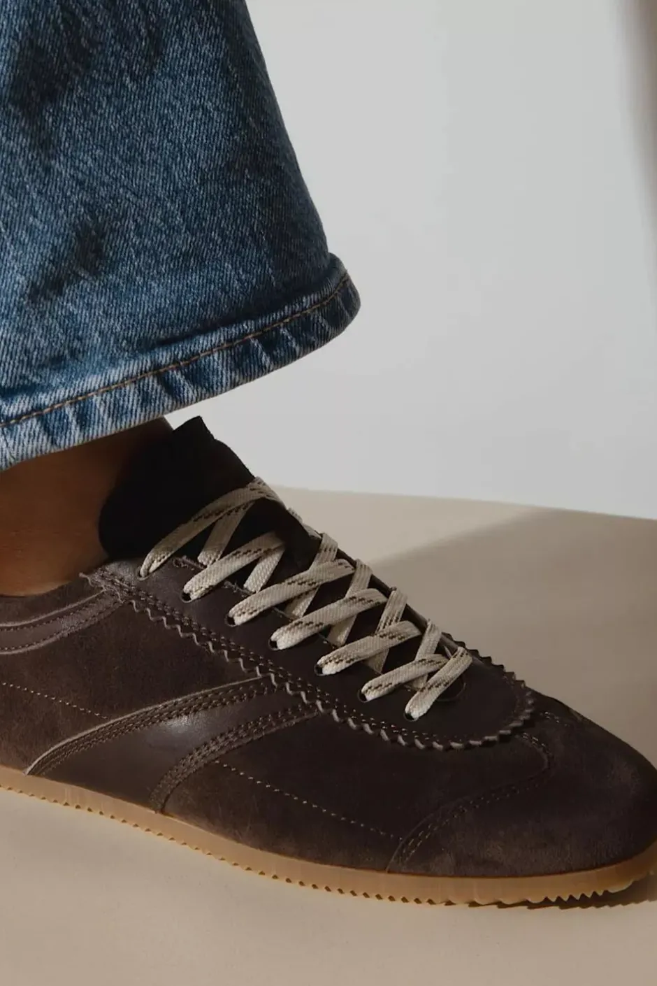 Ghost Suede/Leather Sneakers Truffle^JIM RICKEY Discount